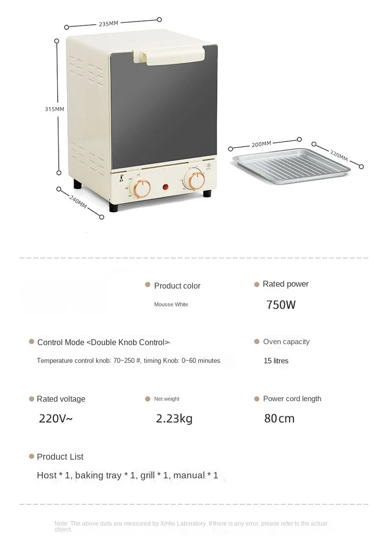 14L Portable OTG Mini Electrical Toaster Oven Pizza Baking Rohs Certified Steel Customized Power Warm Timer OEM Parts Sales