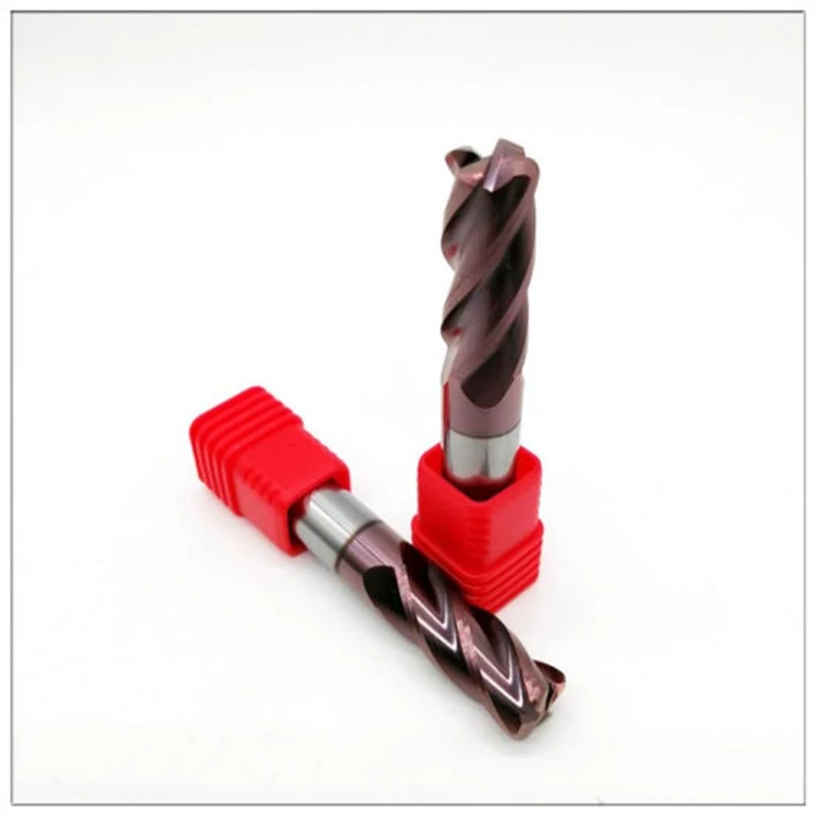 CNC Carbide Milling Cutter End Mill for Metal Milling Machines CNC System 4 Flute Straight Shank Corner Radius End Mill