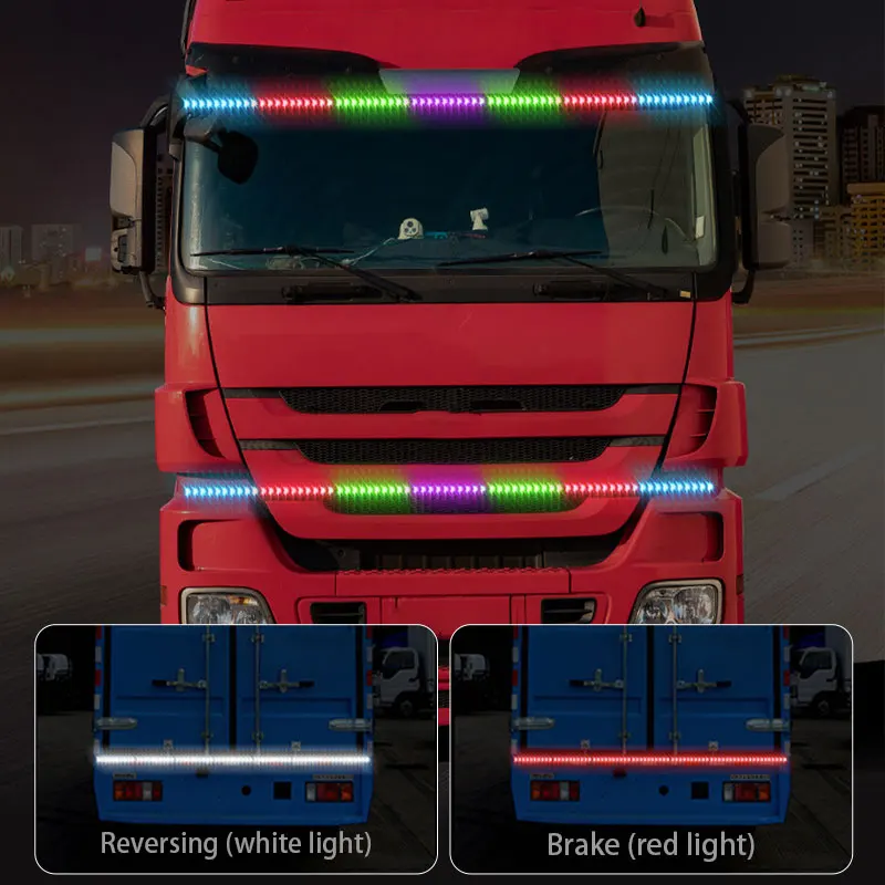 Водонепроницаемая цветная Автомобильная сигнальная лампа поворота 24 В 240 см Автомобильные дневные ходовые огни Светодиодная лента аксессуары для грузовых автомобилей