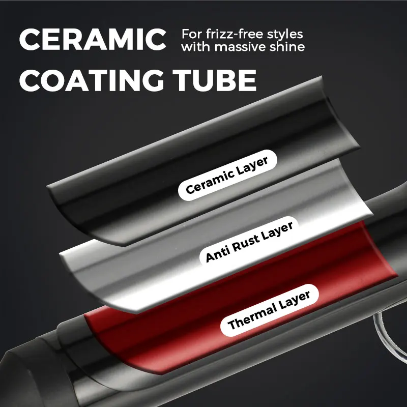 Плойка для завивки 360 градусов вращающаяся плойка с керамическим покрытием бочка профессиональная бигуди волос