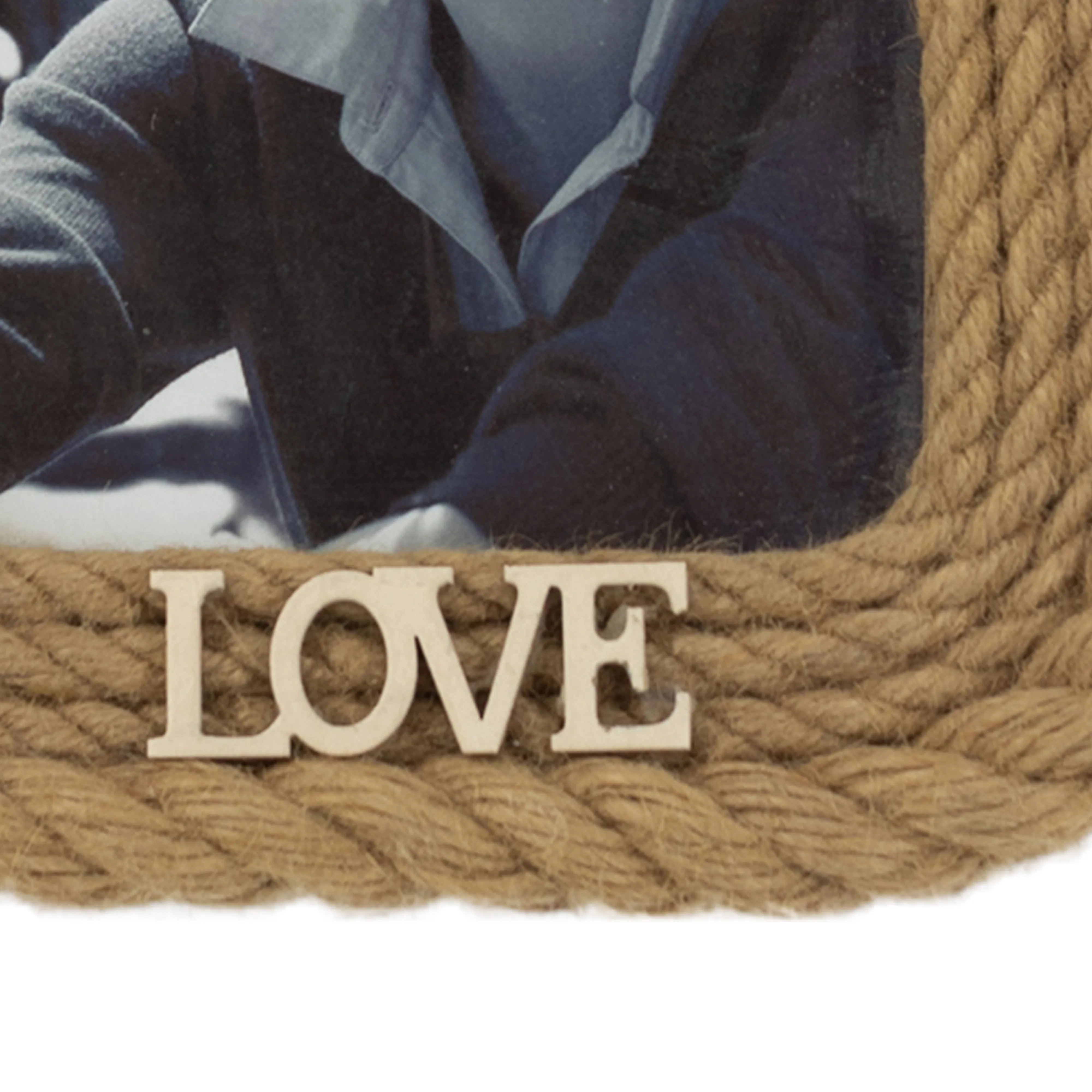 NEW Retro Simple Hemp Rope Weaving Frame Wood Photo Picture Frame Wall Art Frames 5x7