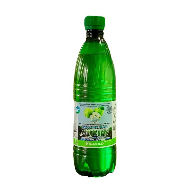 
0,5 L Muhenskaya PRO green apple mineral nature sparkling flavoured water intended for medical-prophylactic drinking 