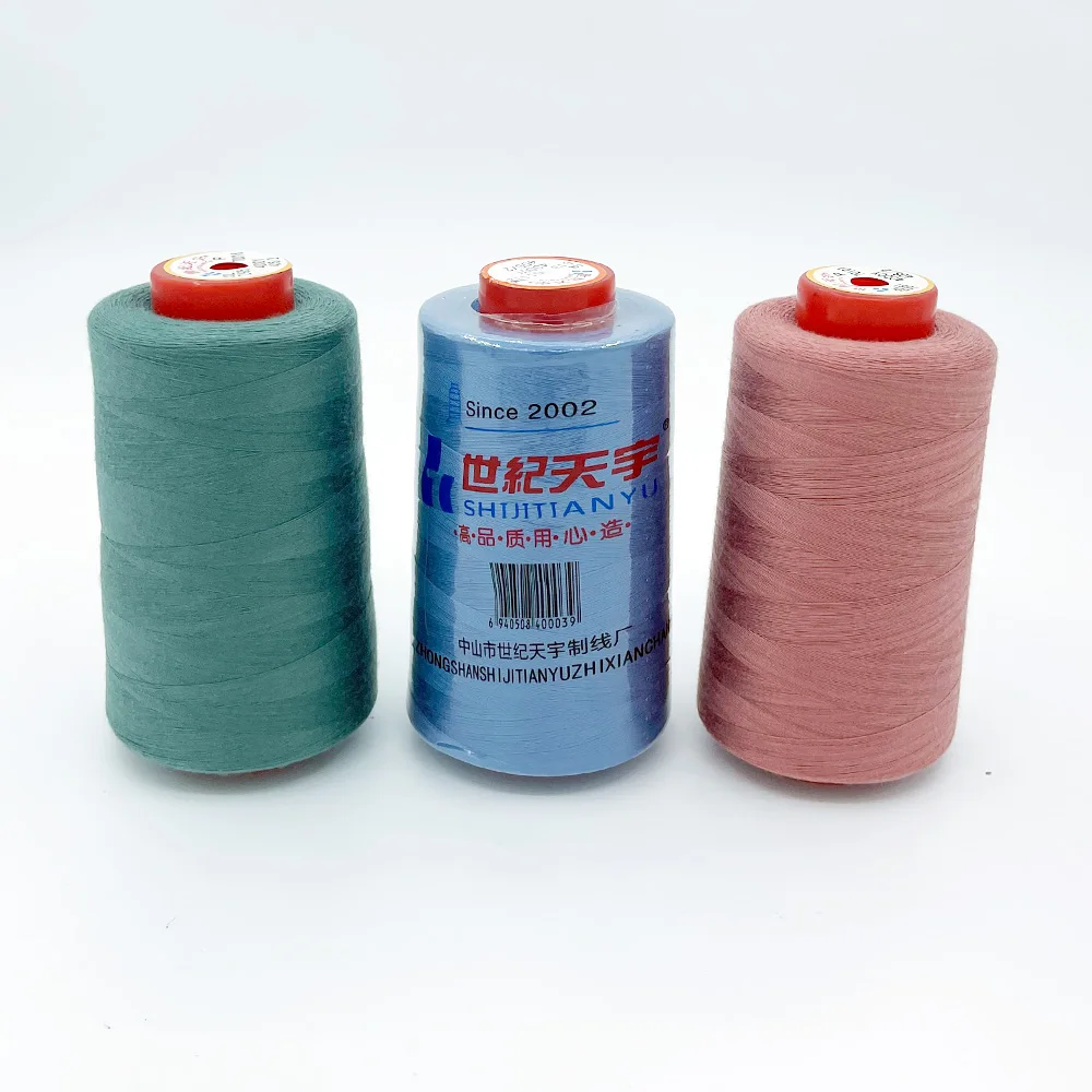 Dyed Colors 100% Polyester Spun Thread For Garments 40S/2 5000Y/Cone