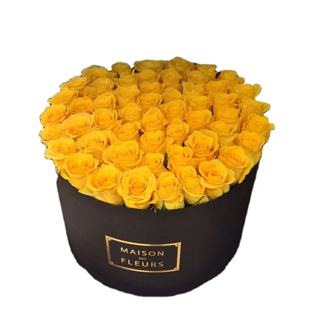 Manufacturer Cylinder Packaging Paper Box Luxury Flower Gift Round Tube For Wedding