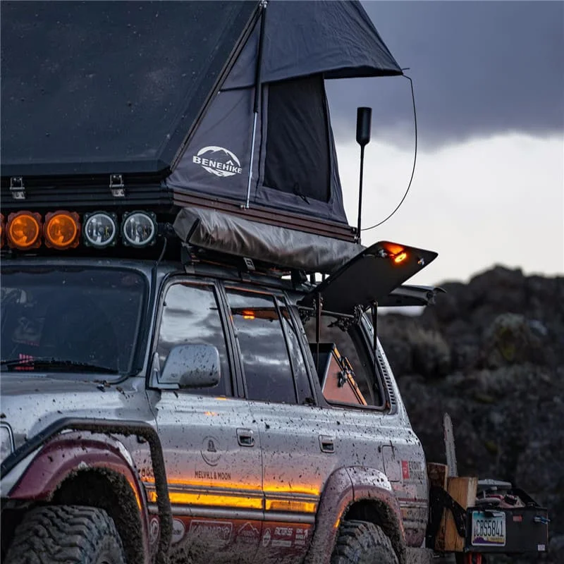 China Factory Promotion Three-season Electric Heater Top With Waterproof Hard Shell For Toyota Hiace Aluminum Car Roof Tent