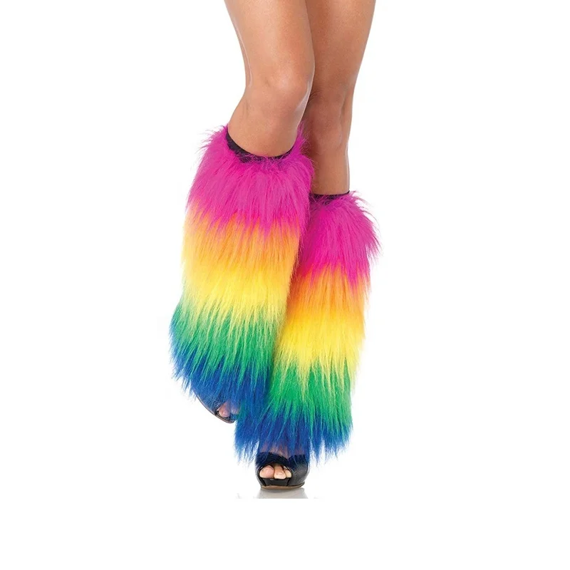 Wholesale High Knee Boots Costume Accessories Faux Fur Leg Warmers for adult