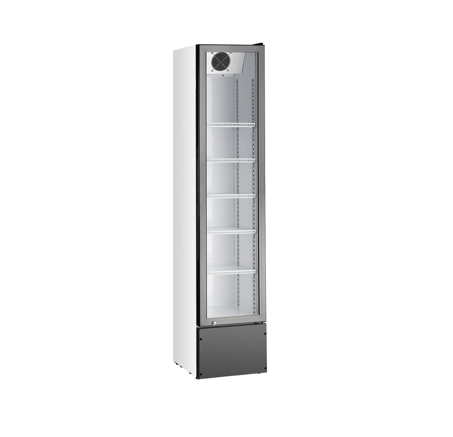 Small Glass Standing Freezer Ice Cream Display Chiller Adjustable Shelf Showcase Mini Refrigerators For Shops
