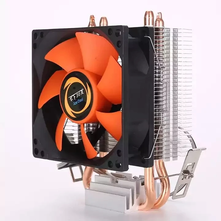 DC 12v pc computer cpu 775 1151 1150 1155 AM amd cpu cooler heatsink radiators 2 heatpipe fan