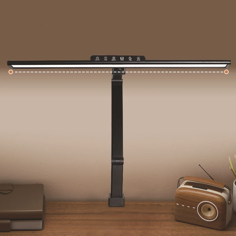 Arm Folding Rechargeable Reading Light Led Clamp Dimmable Clip-on Working Table For Computer Desk Lamp With Metal Clamps