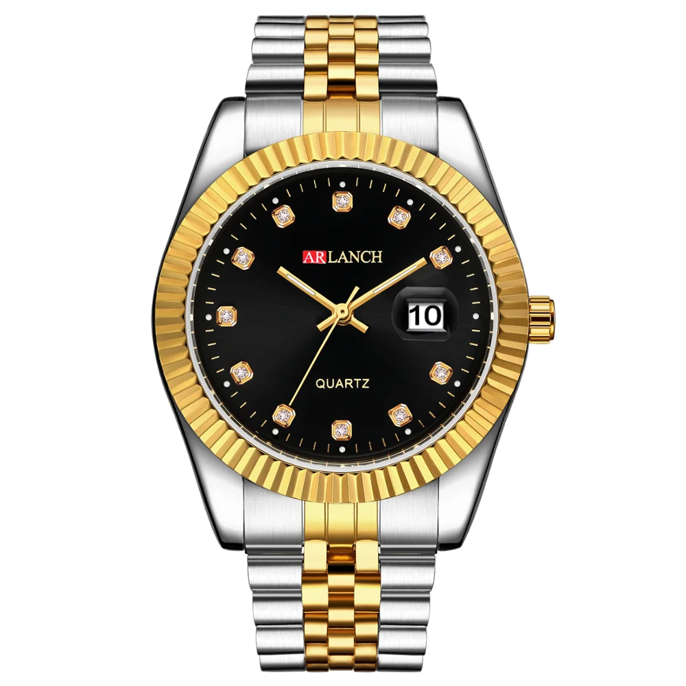 Unisex wrist watch  stainless steel strap wrist watch