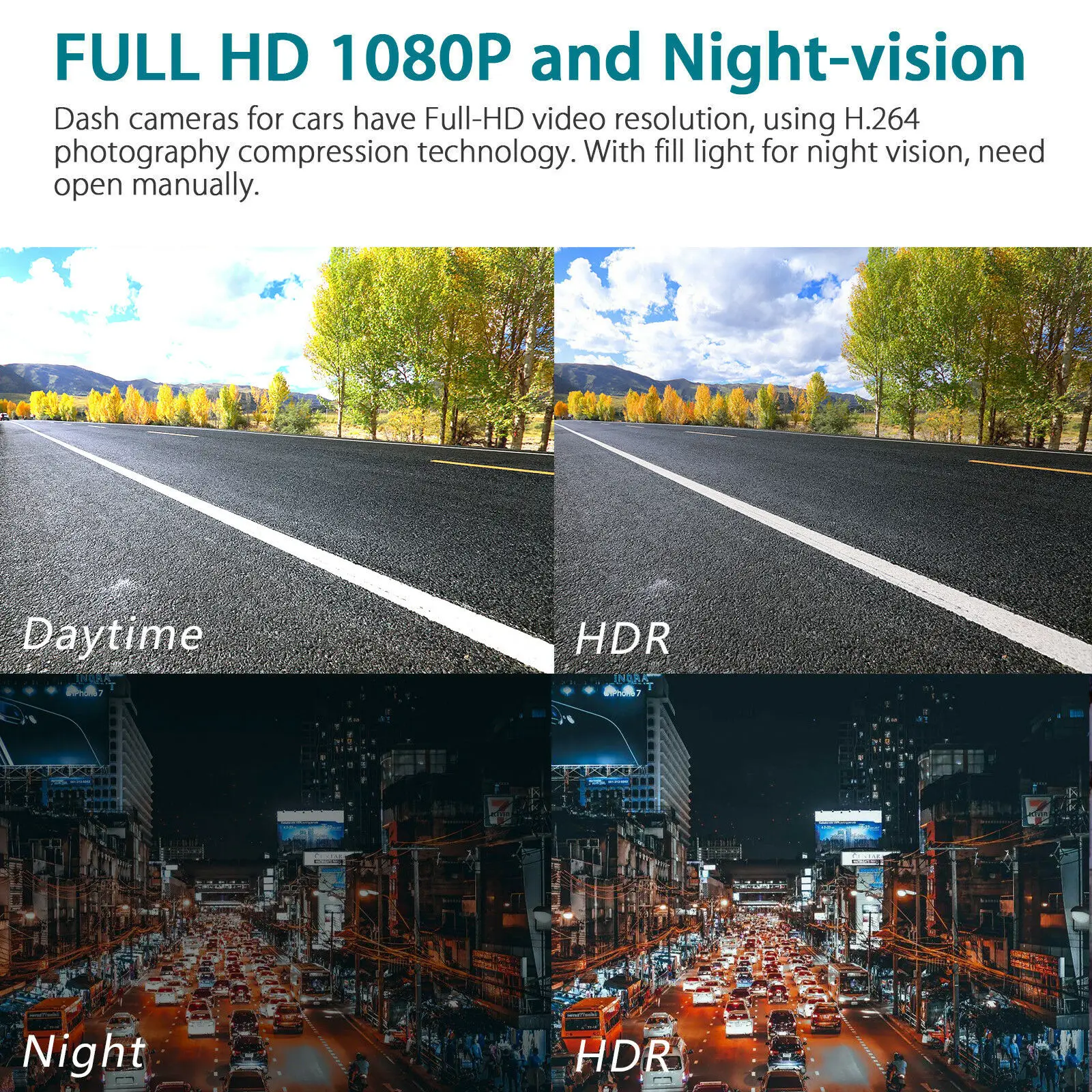  4 дюйма FHD 1080P Автомобильный видеорегистратор 3 объектива камеры Авто Dash Cam ИК ночного видения 170 широкоугольный объектив для вождения автомобиля видео рекордер