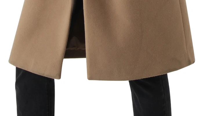 Elegant Women Long Warm Cashmere Coat Outwear Korean Style Single Button Lady Autumn and Winter Brown Woolen Coat For Ladies