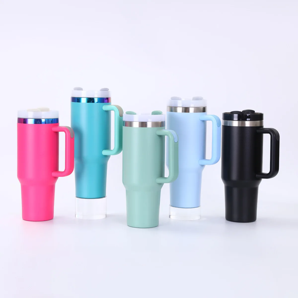 Gold Rainbow Plated 30oz 40oz Mugs Stainless Steel Vacuum Insulated Travel Mug 40 oz Tumbler With Handle