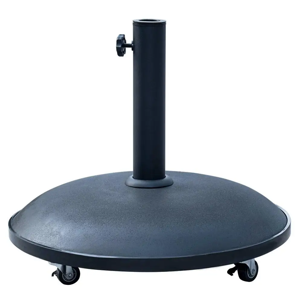 Danlong Hot Selling 55lbs Heavy Duty Stand Concrete Outdoor Patio Umbrella Base with 4 Wheels for Garden Courtyard