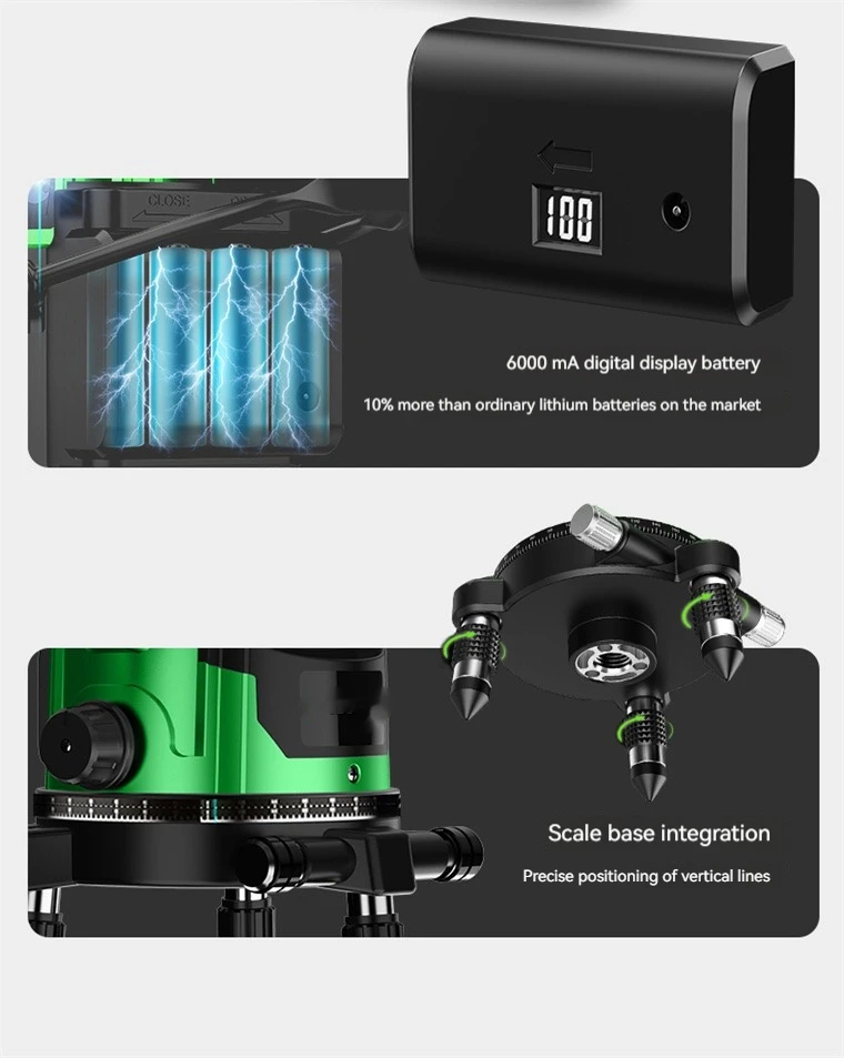 Wholesale custom outdoor green light level infrared 2/3/5 line LD blue light high precision strong light water laser level