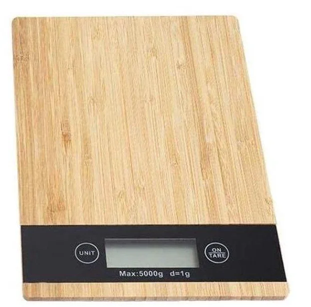 Бытовые Смарт 5 кг цифровые бамбуковые кухонные весы для овощей
