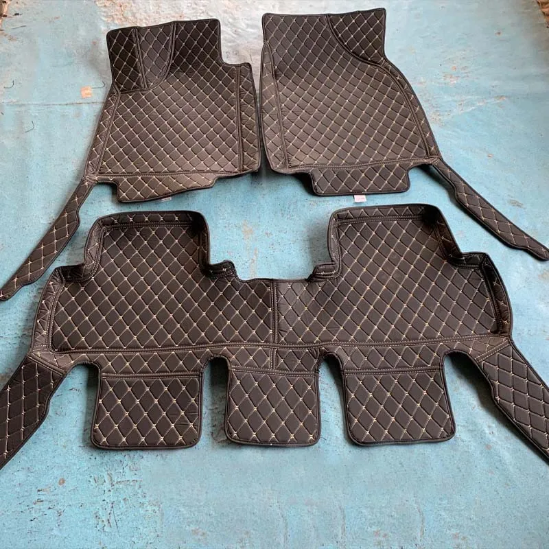 Wholesale production car floor mats leather carpet 2021 Hot Sale Car interior decoration accessories universal car mat