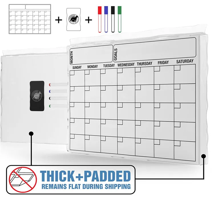 17*11inch Monthly Weekly Planner Magnetic Dry Erase Whiteboard Sheet Magnetic Refrigerator Calendar for Fridge