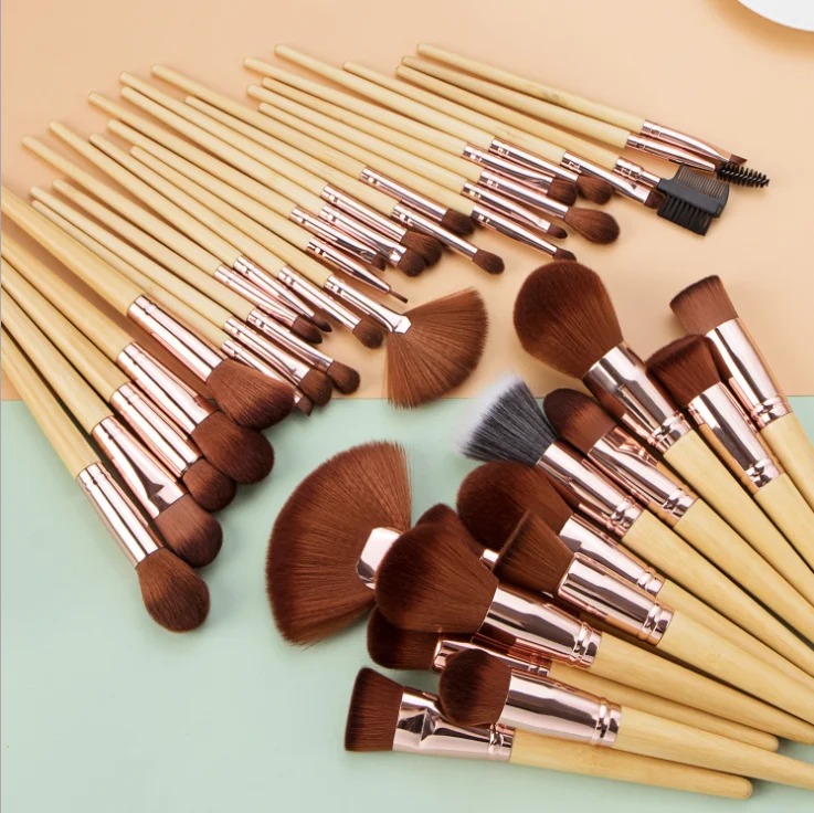 New 40PCS High-Quality Makeup Brushes Fiber Hair Full Set Makeup Tools Loose Powder Blush Nose Shadow Brush Beauty Tools