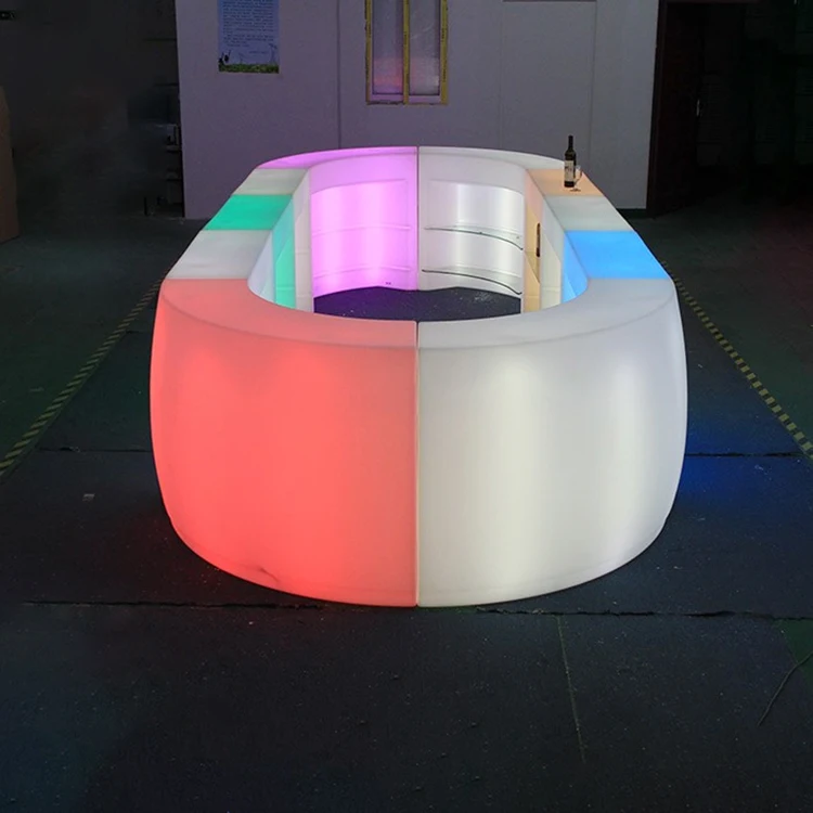 Waterproof Standing Nightclub Plastic Hookah Bar Furniture Portable Bar Round Table