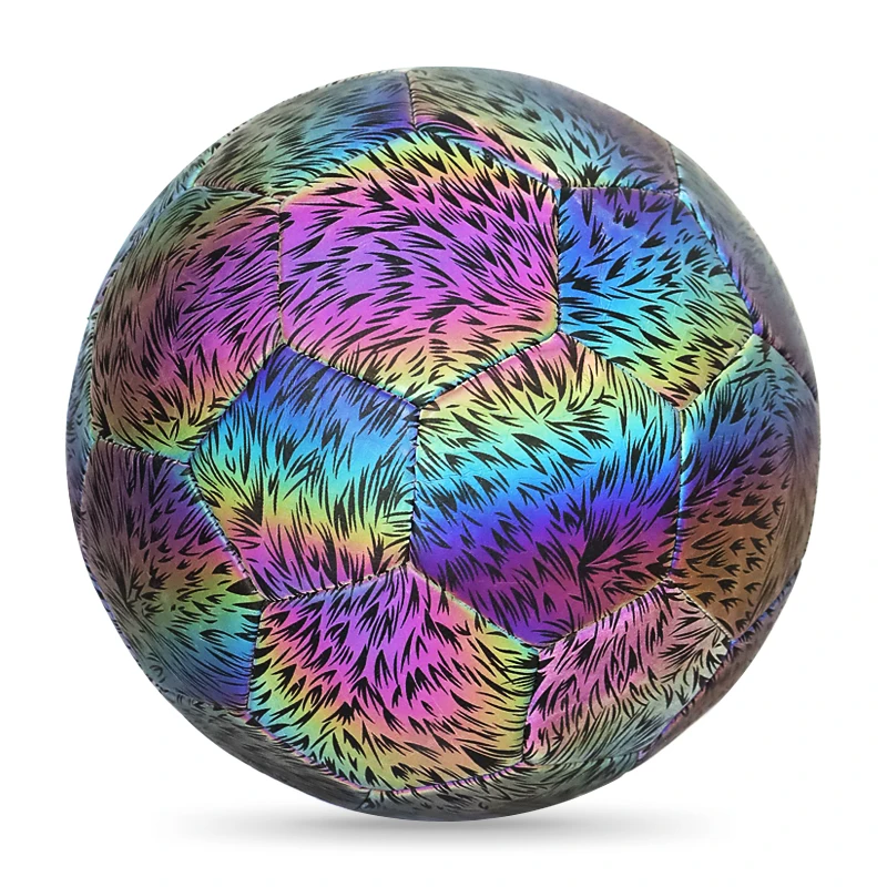 Reflective Soccer Ball 5# PU Soccer Ball/Footballs with Customized Light Up Football Rebounder