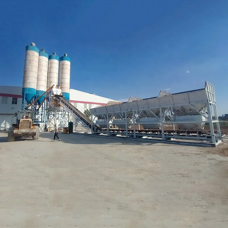 Mhzs60 New Concrete Mix Plant Mobile Concrete Bat 60M3/H Foundation-Free Concrete Mixing plant For Large-Scale Construction