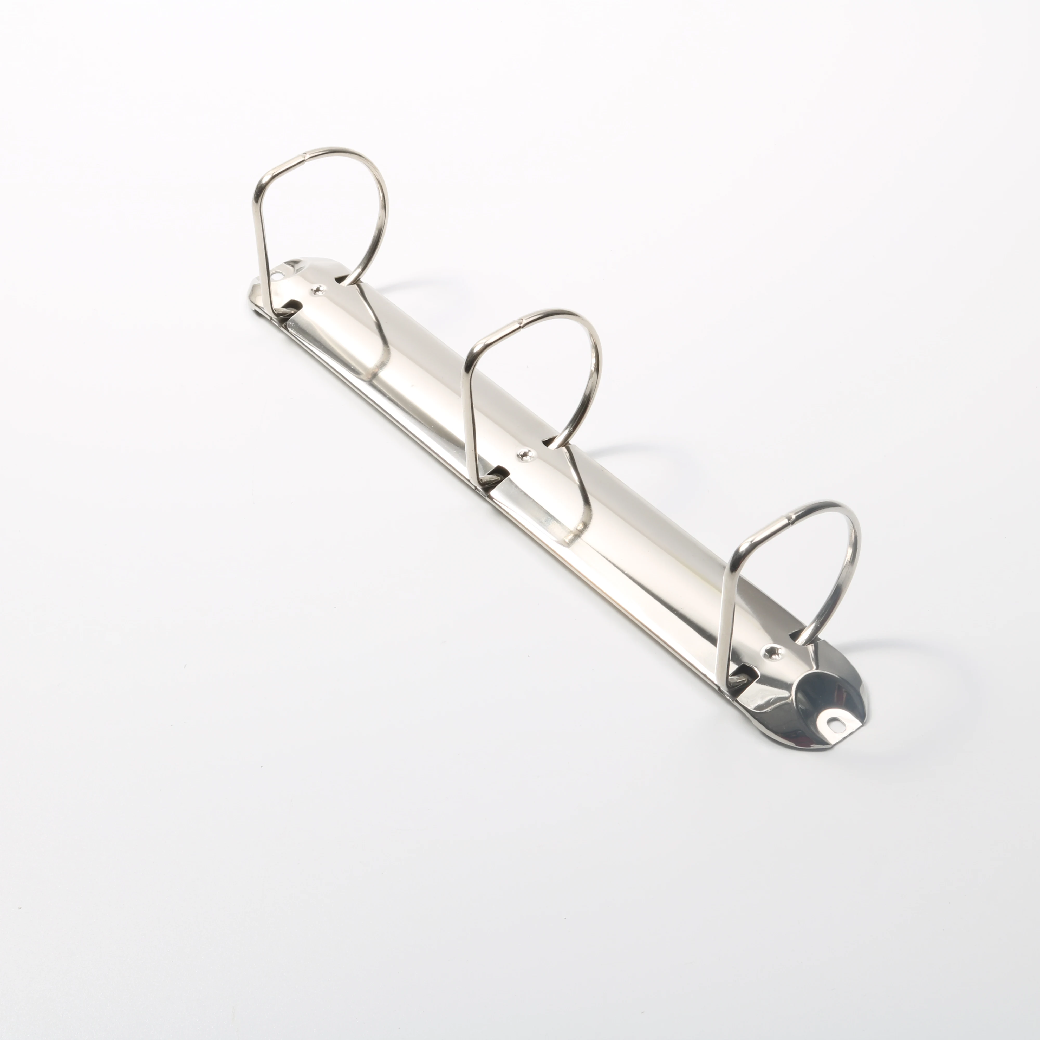 Pull open  D shape  metal file folder clip 3 ring binder mechanism