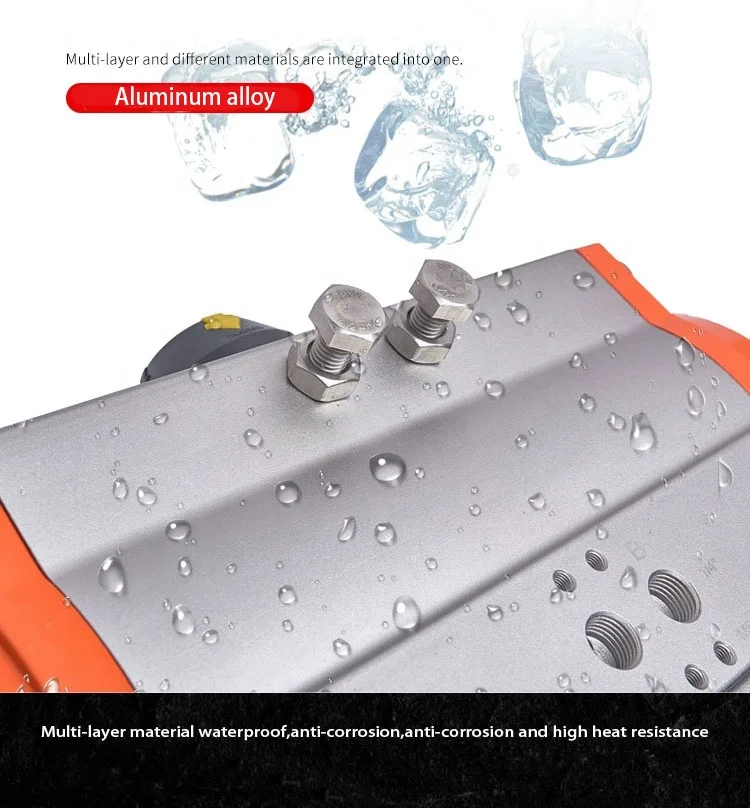 Manufacturer Aluminum Double Acting Spring Return Rotating Valve Pneumatic Actuator for ball valve butterfly valve