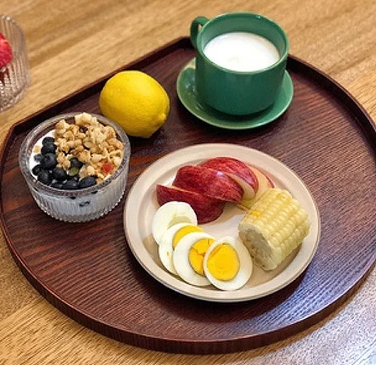 Wholesale high quality retro half circle japanese style trays wooden tray fruit tray