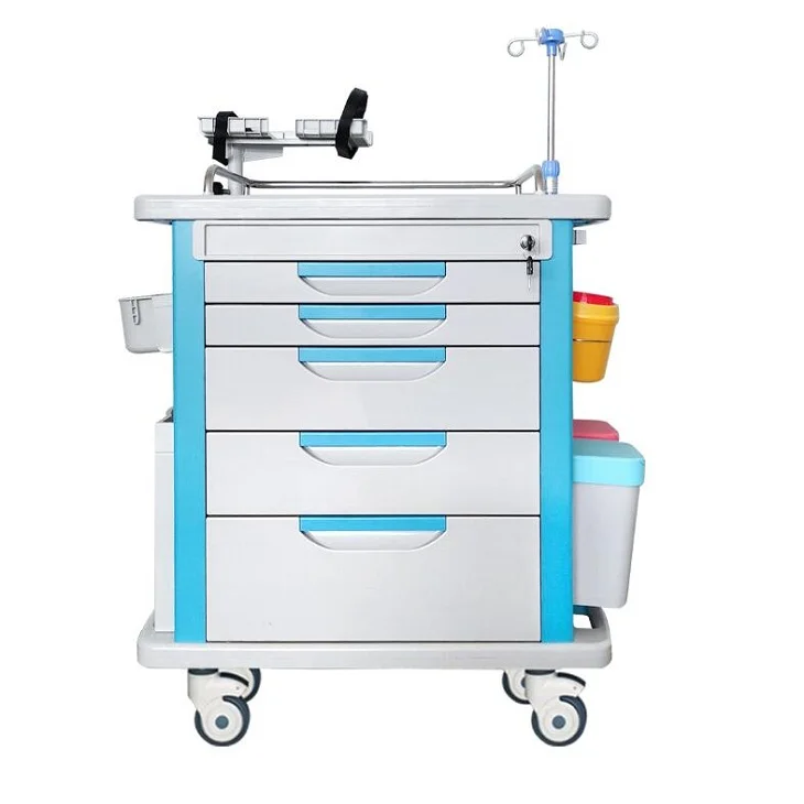 Wholesale High Quality Hospital Medical Cart Emergency Trolley With Drawers