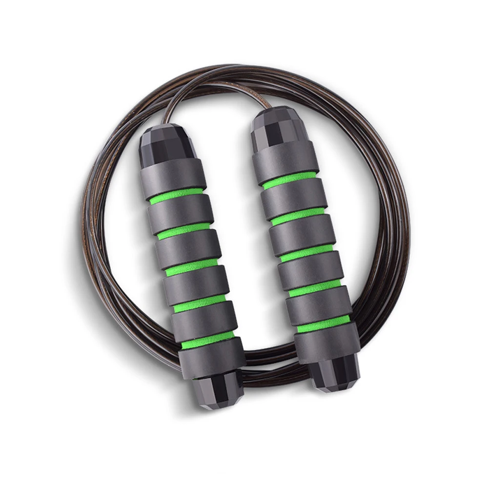 Hot Sale Self Locking Aluminium Adjustable Double Bearing Fitness Weighted Speed Skipping Jump Rope Men Black Yellow Bag