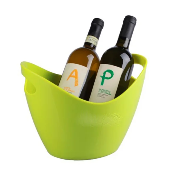Spot transparent ingot plastic small ingot champagne bucket 4 L double layer ice bucket foreign wine ice grain bucket
