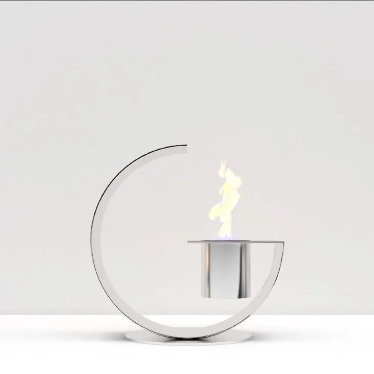 Ethanol Ventless Fireplace Fire Bowl Mini Personal for Indoor Garden Bio Ethanol Fuel Metal Table Top Fire Pit