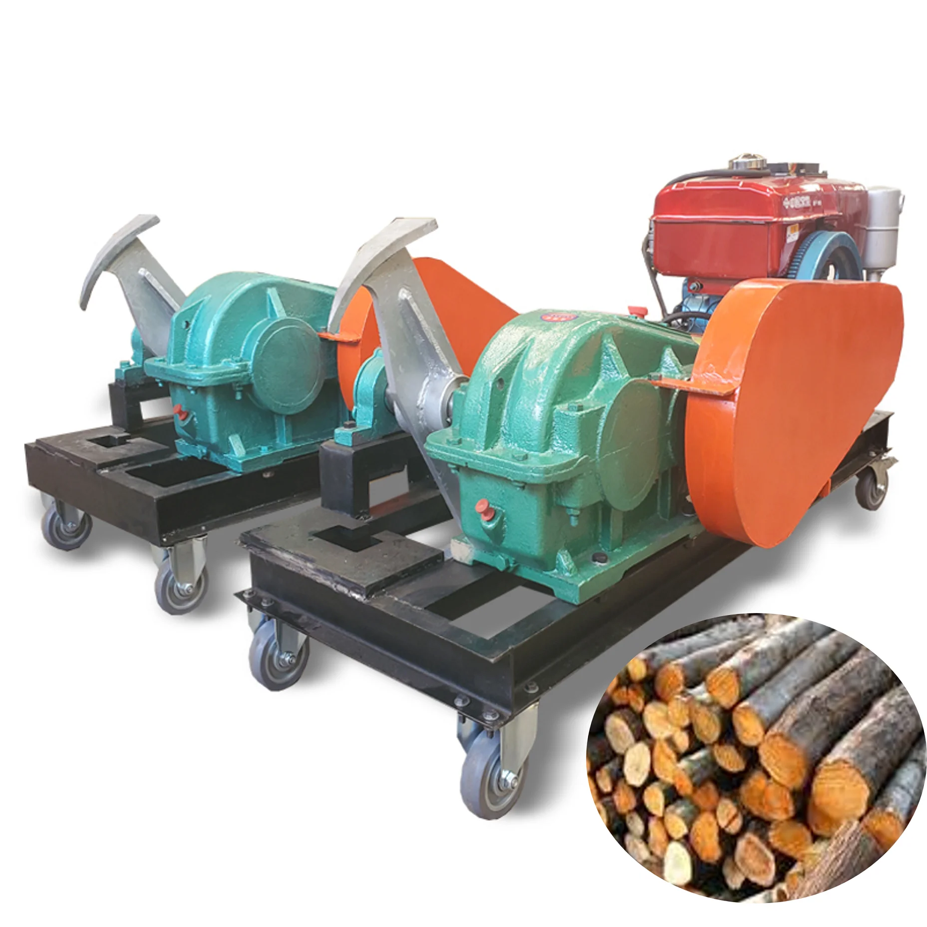 Three-phase electric high-speed chainsaw log splitter with manganese steel cutter head fire wood chipper