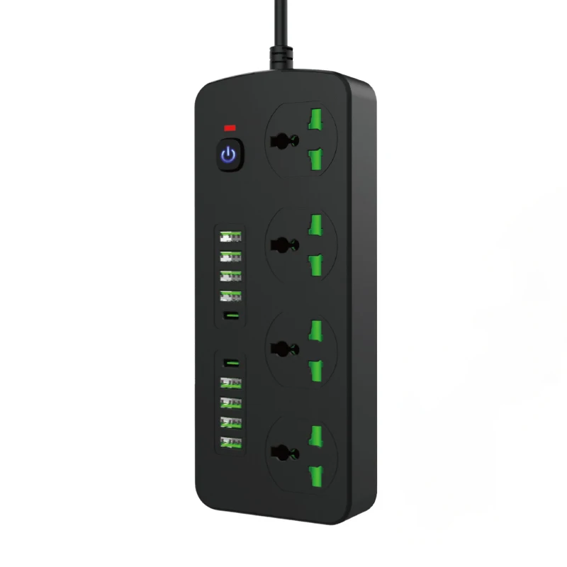 New PC 16a Switched Electrical Power Extension Socket With Surge Protector 2 Meter Power Strips