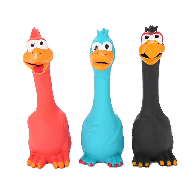 Dog toy stand squeal chicken strange squeal chicken latex sound toy pet supplies factory spot wholesale cross-border