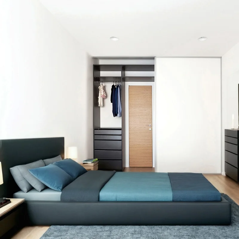 Factory hot selling home hotel bedroom PVC wardrobes cupboard modern sliding door wardrobes