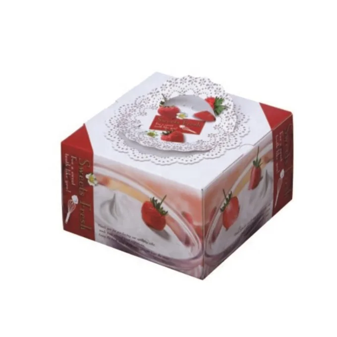 Wholesale party birthday wedding paper large cake box custom cake box with handle