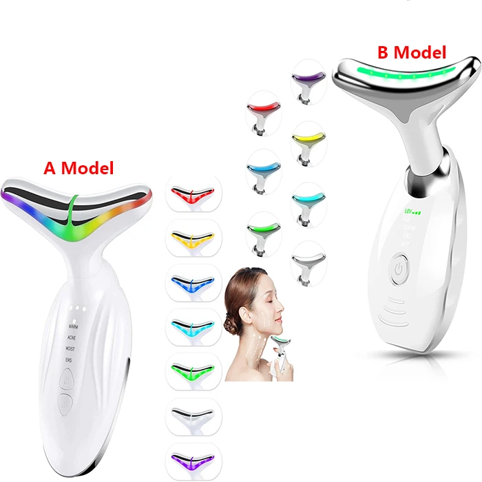7 color led face light therapy Equipment EMS Microcurrent Photon Therapy Beauty Device face lifting Massager Beauty Instrument