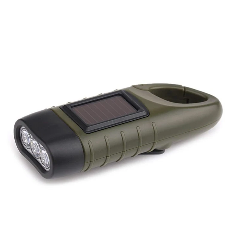 OEM Factory direct sale mini torch Solar Powered Hand Crank Dynamo Flashlight