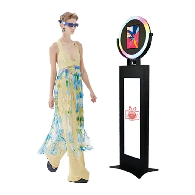 Ipad Photo Booth Ipad Shell Selfie Portable 12.9 Roamer Photo Booth For Ipad Stand Machine Kiosk With Lcd Screen Photo Booth