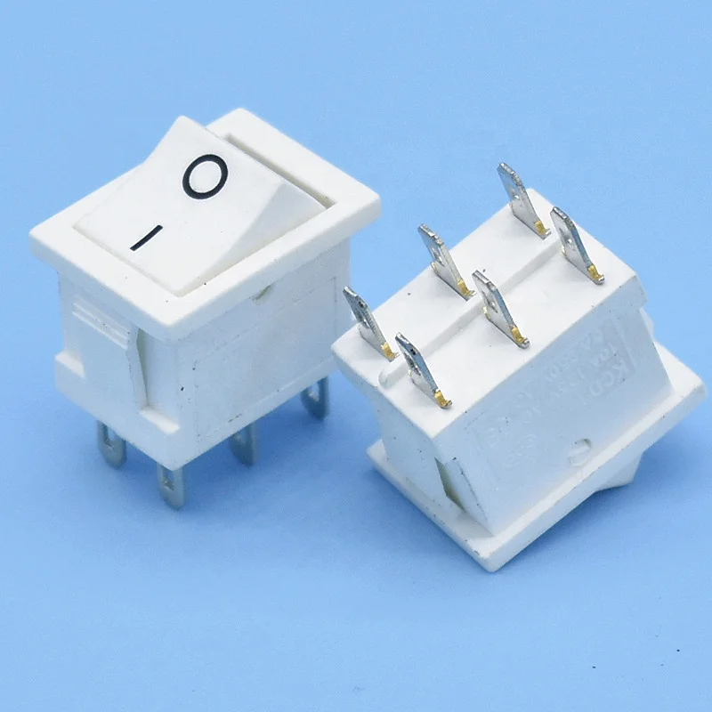Multi specification KCD1 6 pin power 3 Position rocker momentary switch