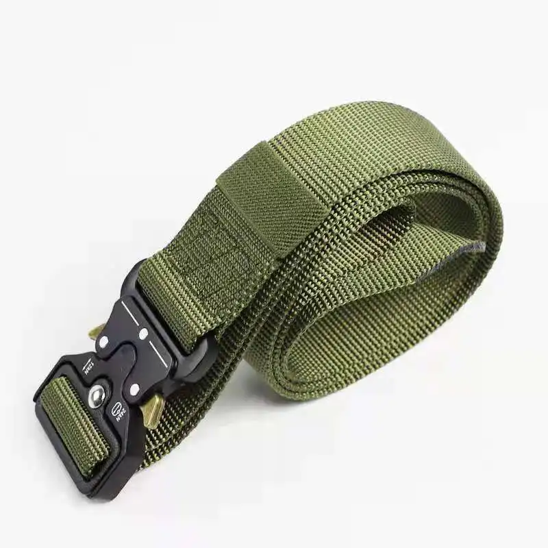 outdoors accessory 125cm length  Exercise and fitness green field duty belt with adjustable alloy buckle
