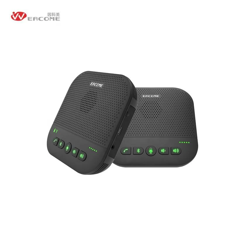 Conference Speakerphone Professional Omnidirectional Microphone Audio System With Wireless USB for Video Calling Meeting Office