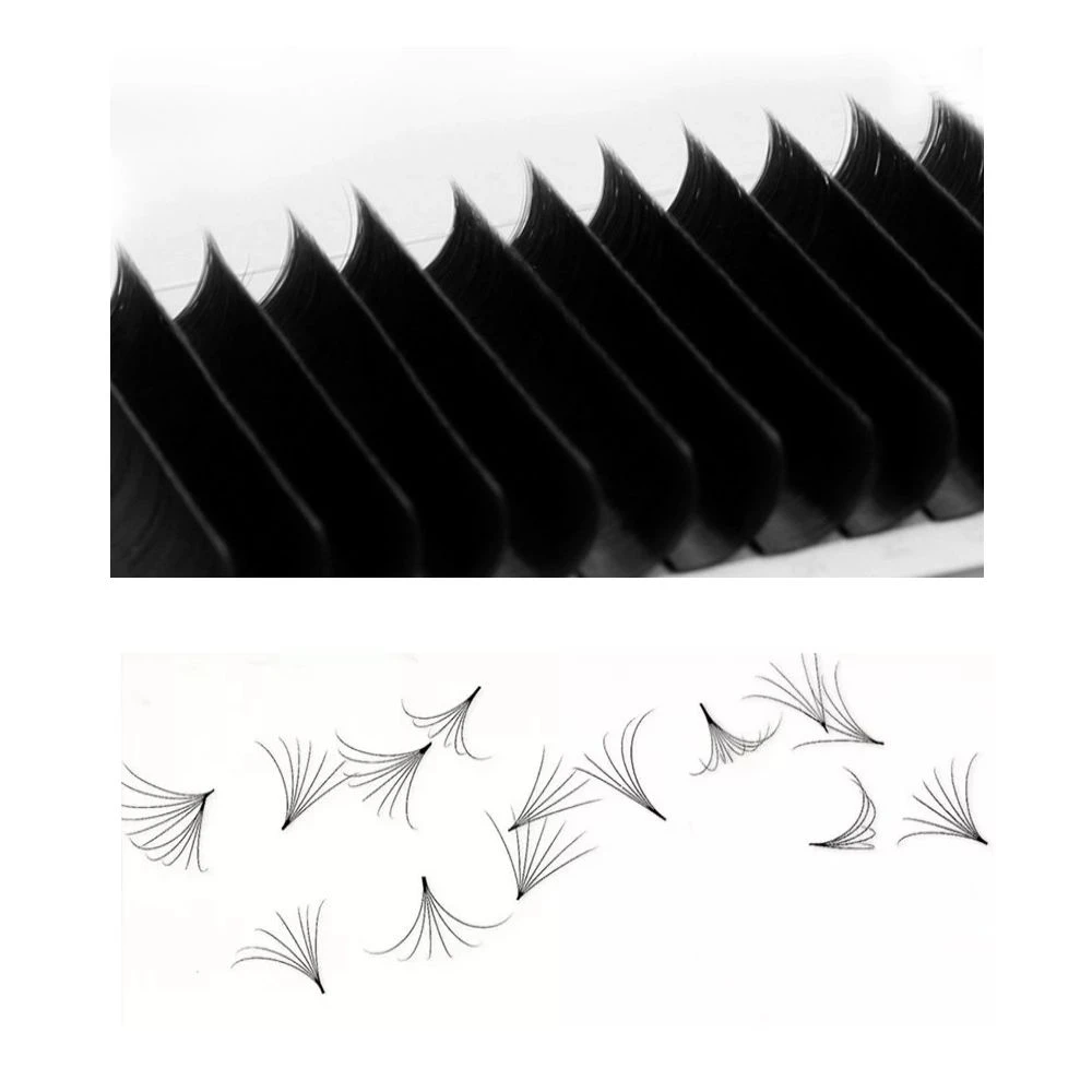 Eyelash Factory Custom Logo Easy Fan Korea PBT Silk Easy fanning Volume Mink Rapid Blooming Eyelash Extension one second Lashes