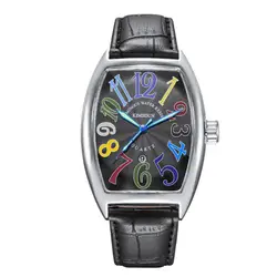 KIMSDUN Fashion Quartz Watch for Men Luxury Brand Waterproof Square Business Leather strap men Watches Wrist Watch for Men