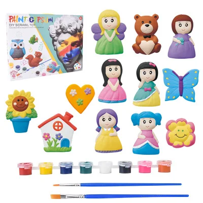 Educational Painting Toys DIY Handmade Plaster Painting Craft Set For Kids