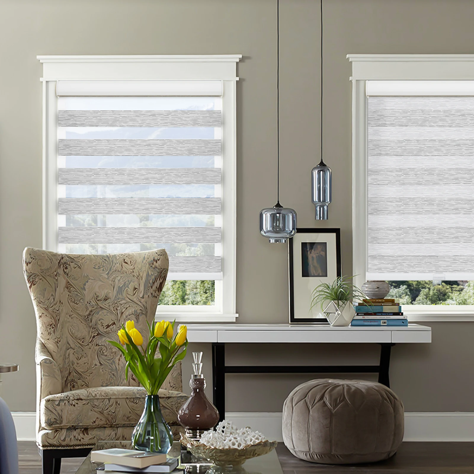 American Standard Safety Cordless Motorized Zebra Blinds Electric Blackout Zebra Blinds Canada