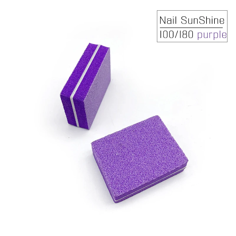 
Nail SunShine 100/180 UV Gel Polish Remover Manicure Tools 2 side Mini Sponge Nail Buffer Sanding Blocks 