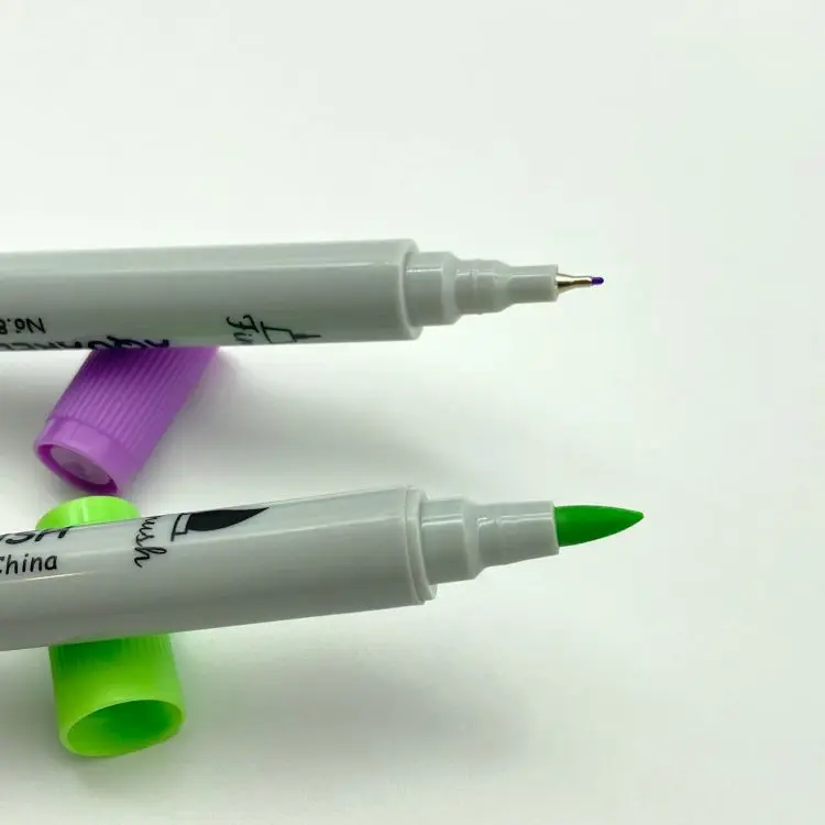 Factory customized watercolor pen dual tips fineliner pen colored marker 2023 new design